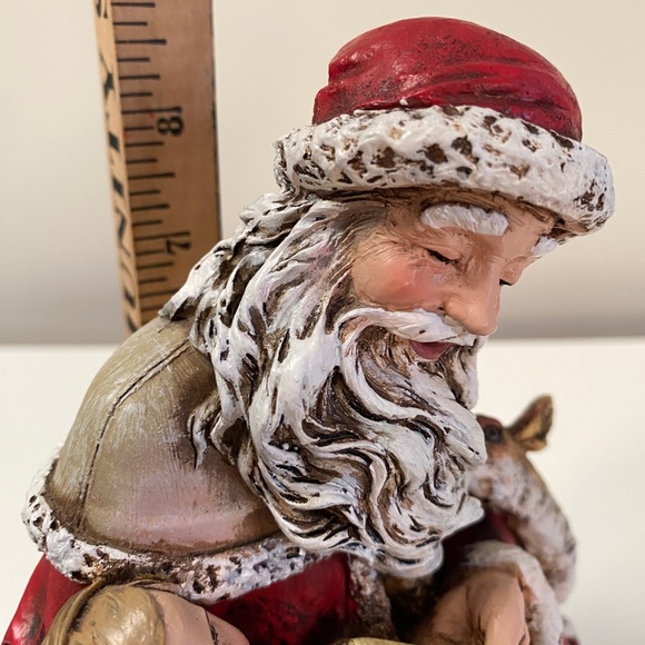 Napco Santa With Child and Deer Tabletop Decor - Picture 3 of 6